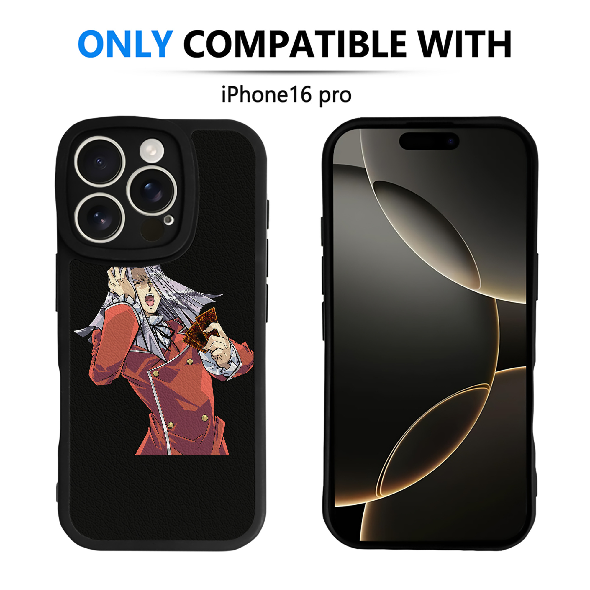 （画像用） 遊☆戯☆王 Yu-Gi-Oh! 【iPhone 16シリーズ対応】シリコンスマホケース（レザー調） 材質：シリコン